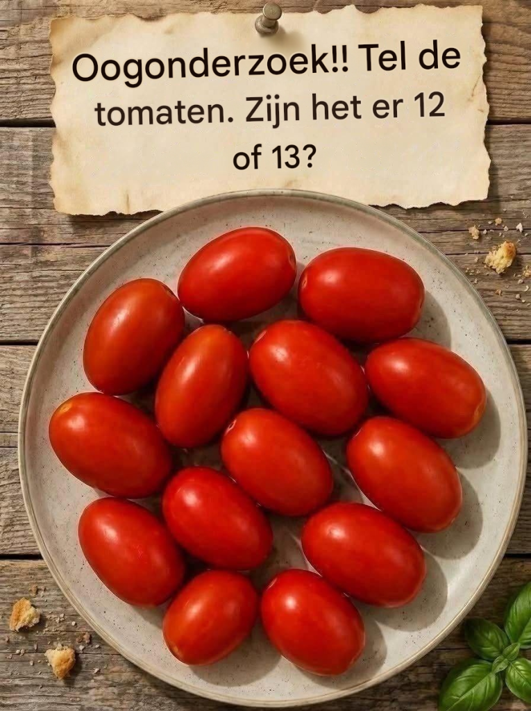 12 of 13 tomaten? De visuele puzzel die duizenden mensen in verwarring brengt.